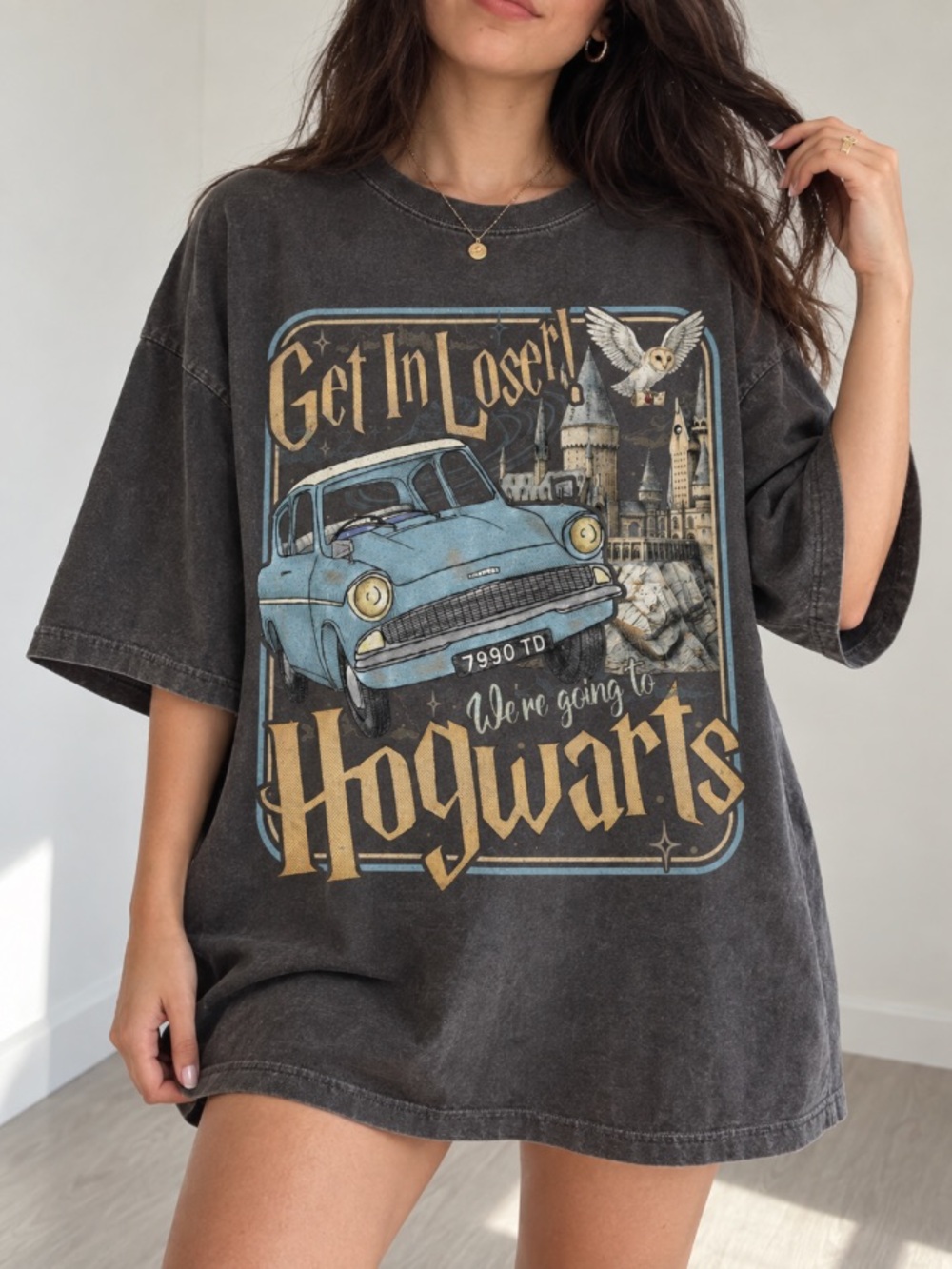 Get In Loser We're Going To Hogwarts Tee, Hogwarts Wizard School Graphic